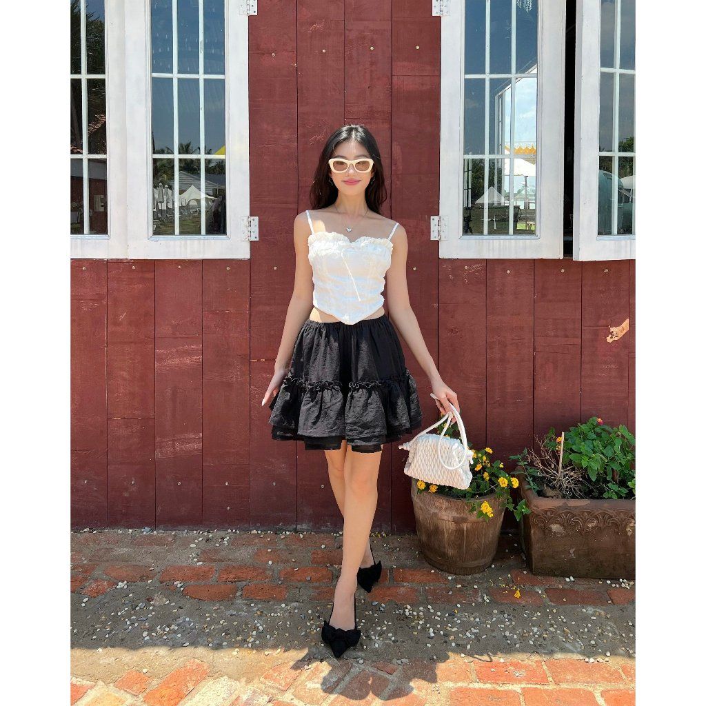 Chân Váy Tầng Ngắn Form Xòe Freesize  - NALIN SKIRT - GOÛT DE JUN