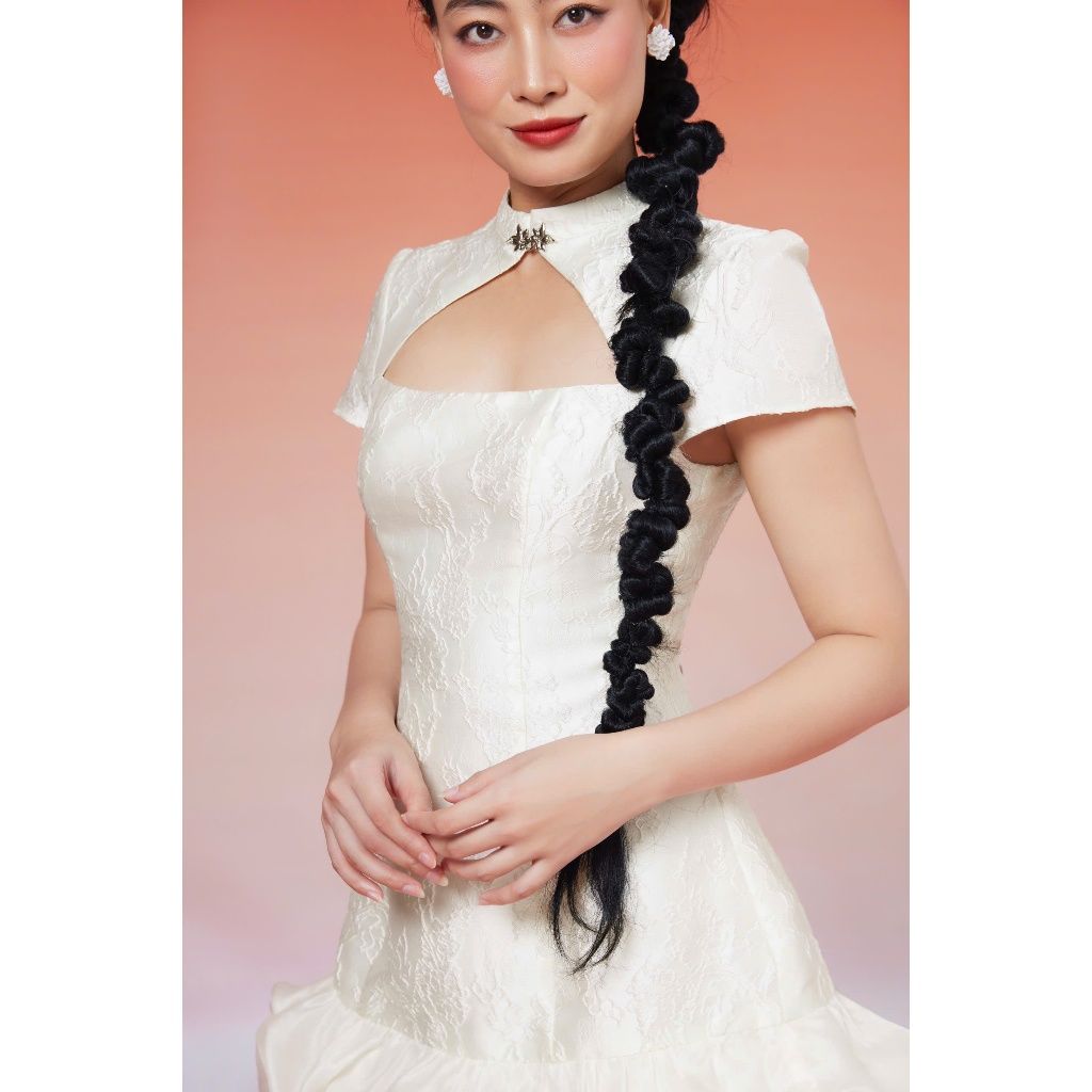 Đầm Sườn Xám Dáng Ngắn Thiết Kế Đuôi Cá Dành Cho Nữ - PENIE DRESS -GOÛT DE JUN