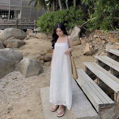 Đầm Maxi Nữ Hai Dây Họa Tiết Nổi LESI DRESS - GOÛT DE JUN