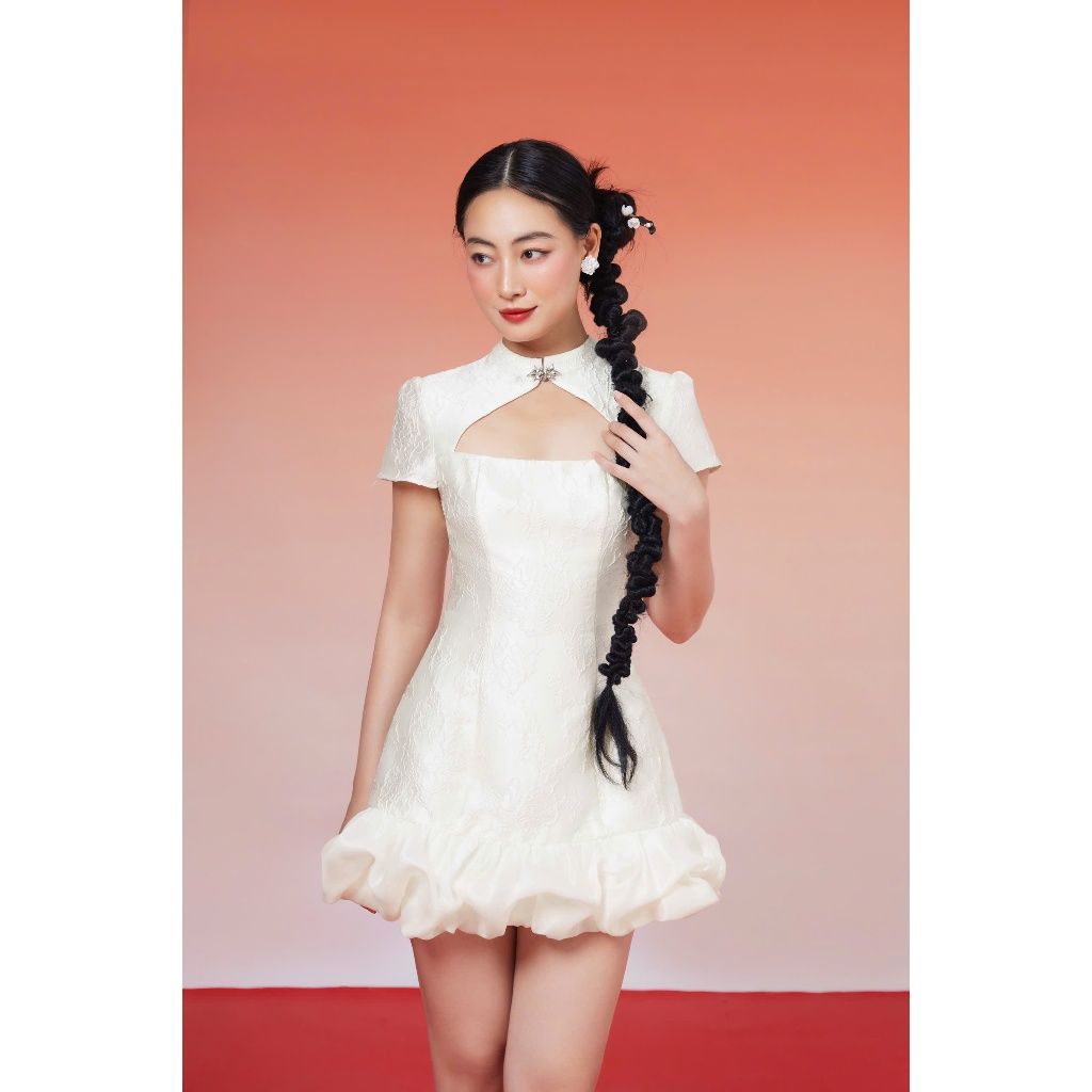 Đầm Sườn Xám Dáng Ngắn Thiết Kế Đuôi Cá Dành Cho Nữ - PENIE DRESS -GOÛT DE JUN