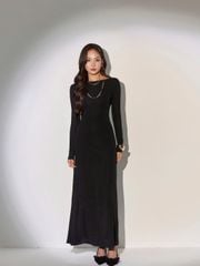 Đầm Nữ SIDTY DRESS Form Dài Khoét Lưng Phối Dây Đá Quyến Rũ Dự Tiệc GOUT DE JUN