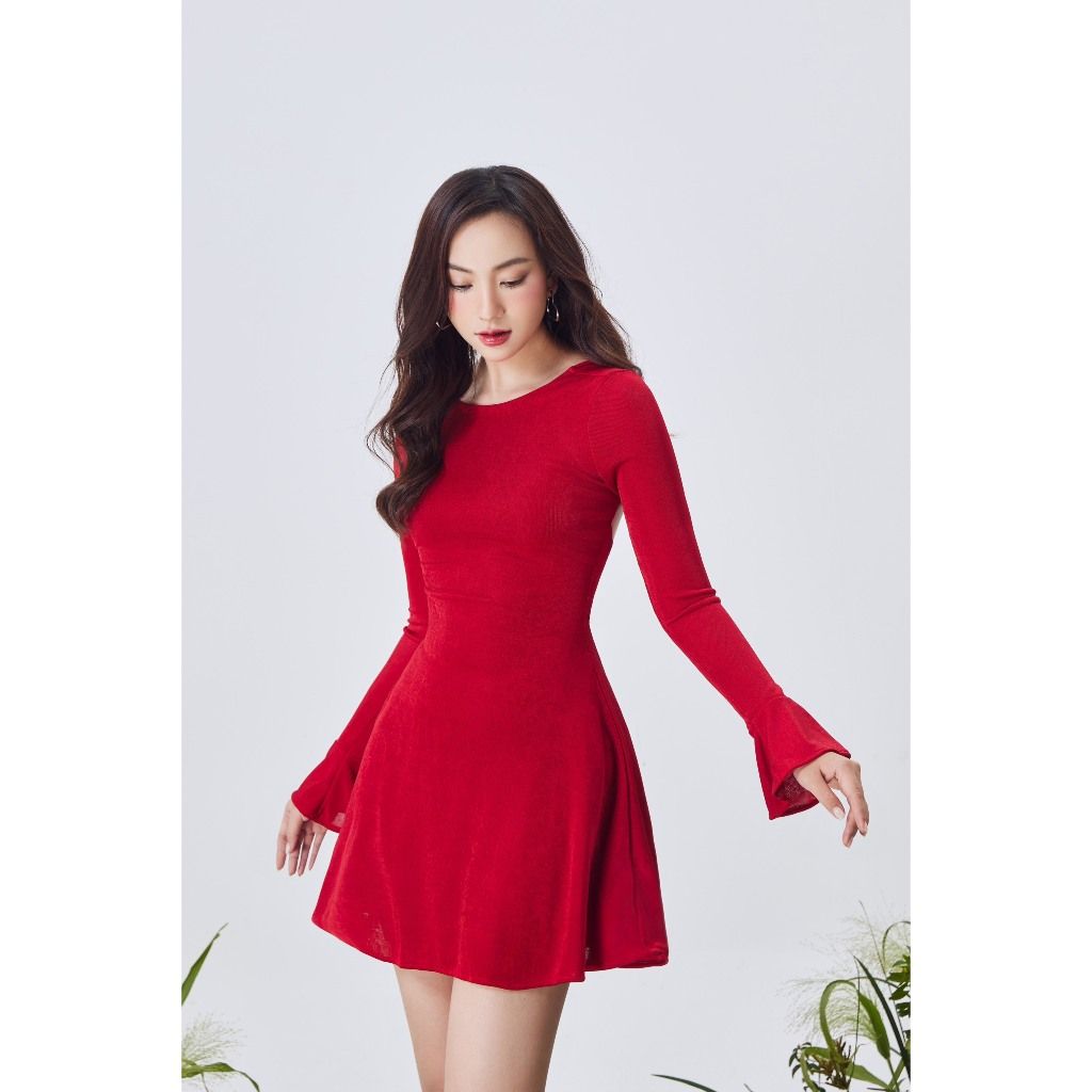 Đầm Body Nữ Tay Dài Hở Lưng Form Xòe Tôn Dáng - DOWY DRESS - GOÛT DE JUN