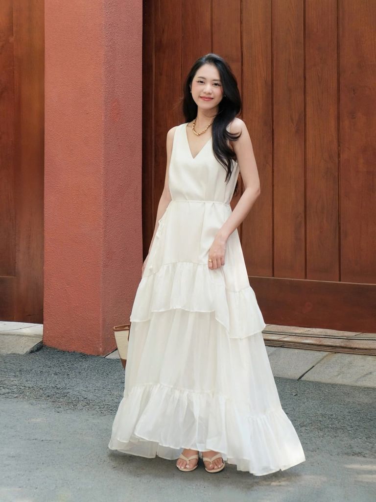 Đầm Nữ JOSUE DRESS Form Xòe Tầng Tiểu Thư GOÛT DE JUN