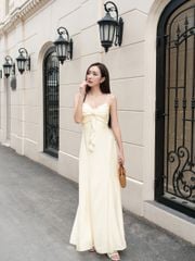 GOUT DE JUN Đầm Dài Hai Dây Dáng Đuôi Cá BANIZ DRESS Váy Cúp Ngực Phối Hoa Tôn Dáng FGDA2606140