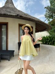 Áo Nữ SEBILK Cổ Yếm Dáng Xòe Dễ Thương GOUT DE JUN