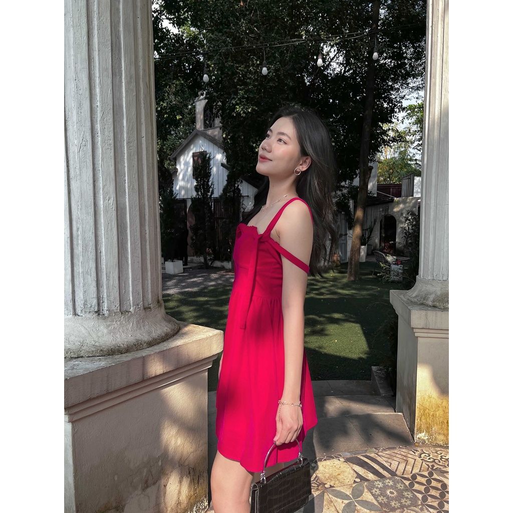 Đầm nhung hai dây dáng xòe tiểu thư NITA DRESS - GOÛT DE JUN