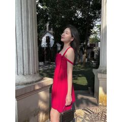 Đầm nhung hai dây dáng xòe tiểu thư NITA DRESS - GOÛT DE JUN