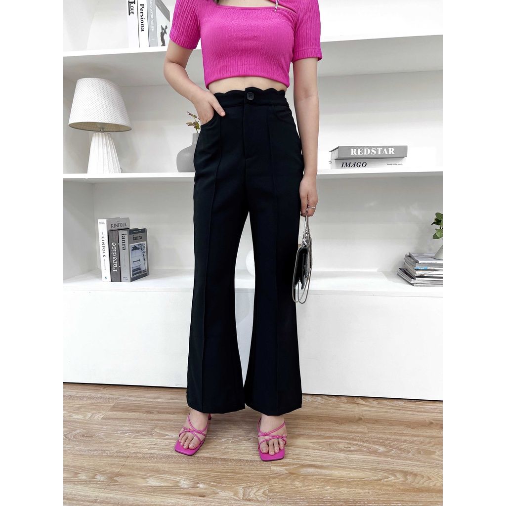 Quần Ống Loe Nữ Tôn Dáng Cạp Cao Olaf Pants - GOÛT DE JUN