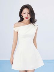 Đầm Nữ Đi Tiệc Trễ Vai Mini Form Thanh Lịch (Kèm Hoa)  - ELEGANT DRESS - GOÛT DE JUN