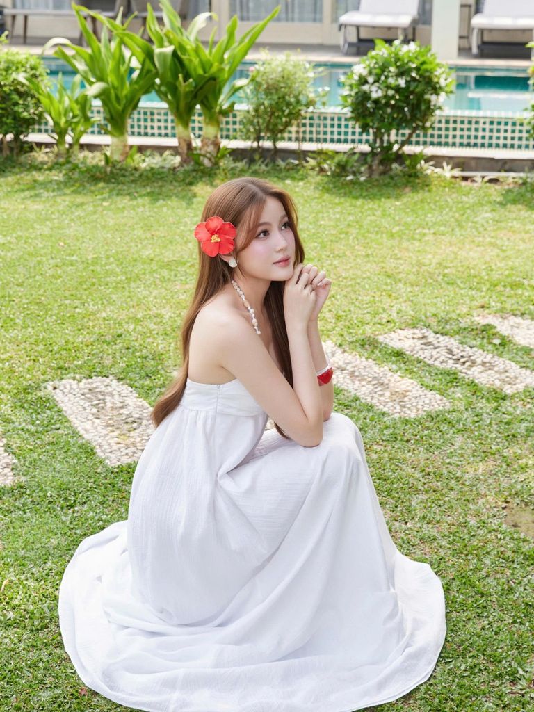 Đầm Nữ HIYOR Maxi Đi Biển Mùa Hè Hở Lưng GOÛT DE JUN