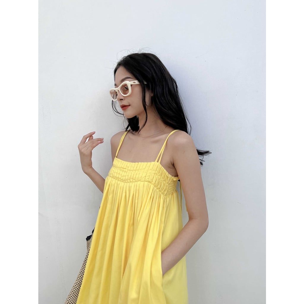 GOÛT DE JUN - Đầm hai dây may xếp li cách điệu - Sofie Dress