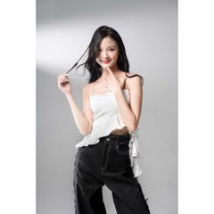 Áo Nữ Hai Dây Phối Tua Rua Thời Trang - Eira Top - GOÛT DE JUN