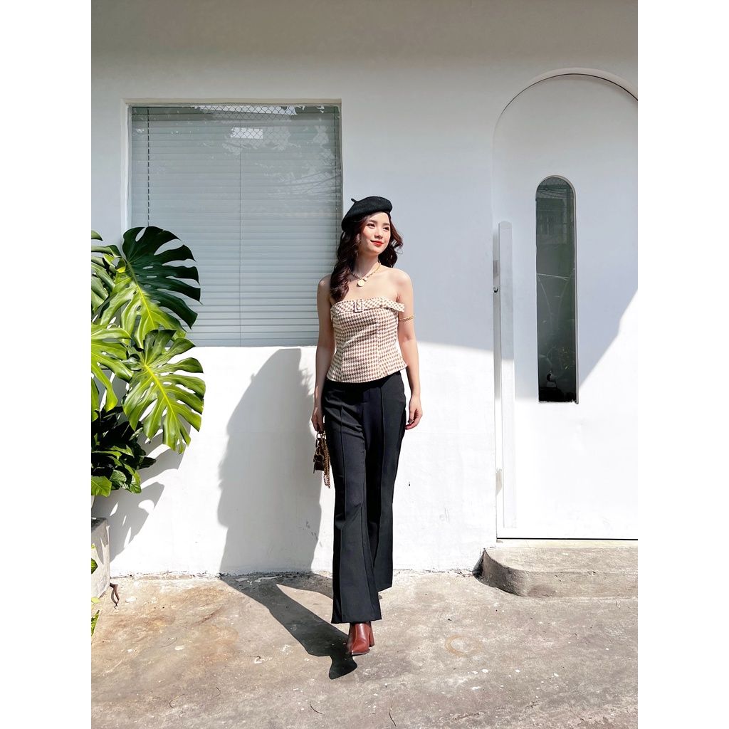 Quần Ống Loe Nữ Tôn Dáng Cạp Cao Olaf Pants - GOÛT DE JUN