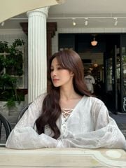 Áo Kiểu Nữ Doja Tay Xòe Cổ Chữ V GOÛT DE JUN
