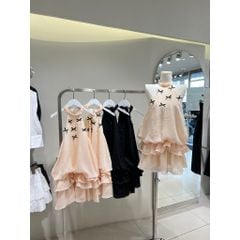 Đầm Nữ Cổ Yếm Phối Nơ Nhún Bèo Dễ Thương - MARCI DRESS - GOÛT DE JUN