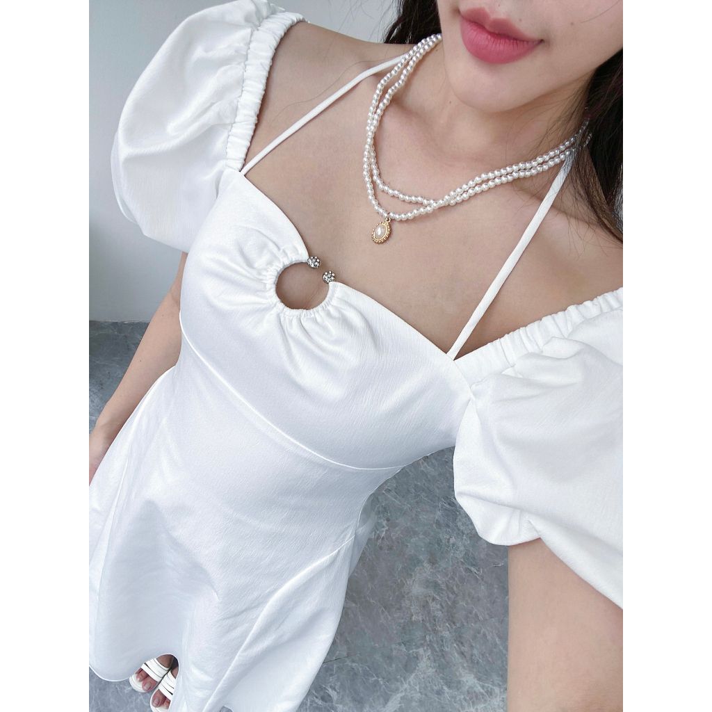 Đầm Nữ Nữ Đi Tiệc Tay Phồng Thanh Lịch Nữ Tính - POLIE DRESS - GOÛT DE JUN