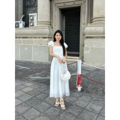 Đầm Maxi Cổ Vuông Tay Bồng Bo Chun Ôm Dáng Ngực - THERI DRESS - GOÛT DE JUN