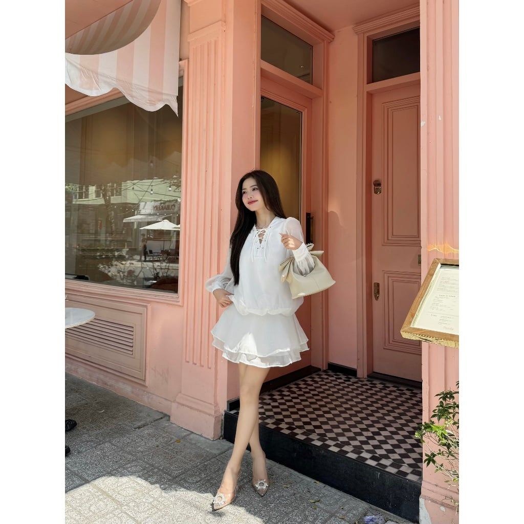 Đầm Nữ Sơ Mi Voan Lụa Thiết Kế Dáng Xòe Hot Trend - REMUS DRESS - GOÛT DE JUN