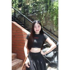 Set Áo Croptop Nữ Basic Phối Chân Váy Dài Dáng Xòe ( bán lẻ ) - KARIN SET - GOÛT DE JUN