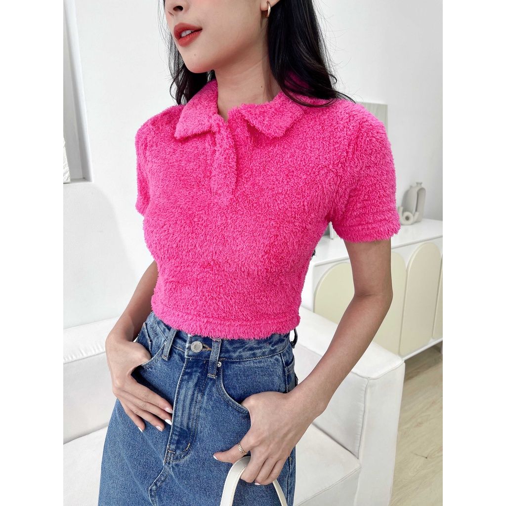 GOÛT DE JUN - Áo croptop nữ cổ bẻ  - Ivy Top