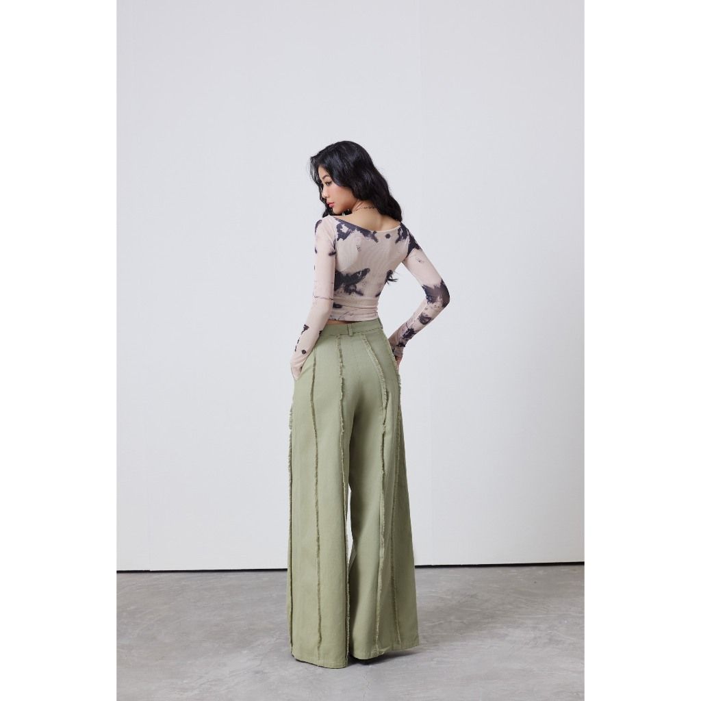 Áo Thun Tay Dài Dáng Ôm Xoắn Ngực Hot Trend - JEMY TOP - GOÛT DE JUN