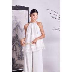 Áo Nữ Voan Hoa Nổi Thiết Kế Cổ Yếm Nhẹ Nhàng  (không kèm quần) - WENNA TOP - GOÛT DE JUN