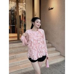 Áo Kiểu Tay Phồng Dài Phối Bèo Phong Cách Hàn Quốc - DION TOP -  GOÛT DE JUN