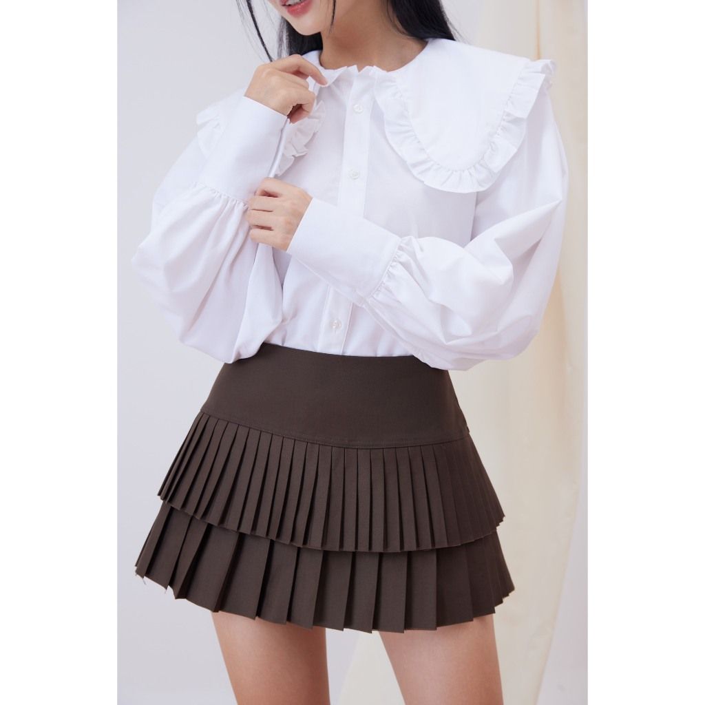 Áo Sơ Mi Tay Phồng Cổ Bèo Tiểu Thư - MAYBI SHIRT - GOÛT DE JUN