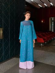 (Không Kèm Áo) Quần Dài Nữ XUÂN CHI Lụa Phối Chun Ống Rộng GOÛT DE JUN