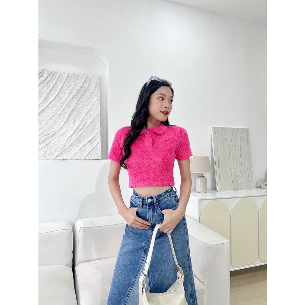 GOÛT DE JUN - Áo croptop nữ cổ bẻ  - Ivy Top