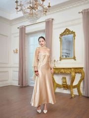 Đầm Nữ CIVAL Đi Tiệc Cúp Ngực Dáng Dài Kèm Khăn Choàng Sang Trọng GOÛT DE JUN