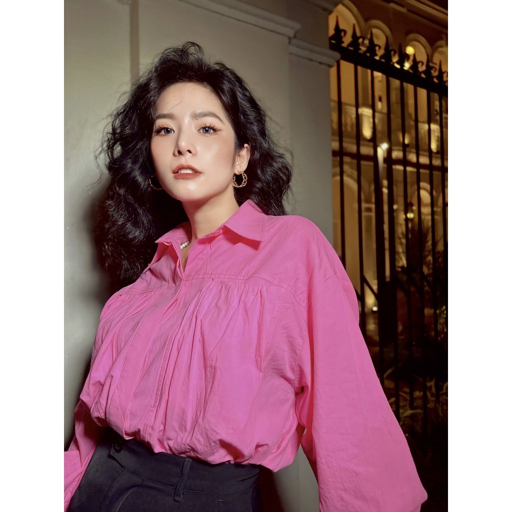 GOÛT DE JUN - Áo sơmi cơ bản tay phồng - Boni Shirt