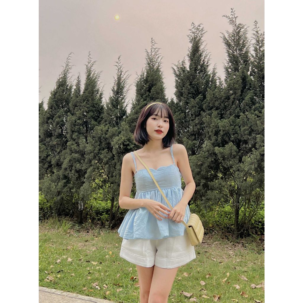 Áo nữ babydoll hai dây gợn sóng - Fillie Top - GOÛT DE JUN