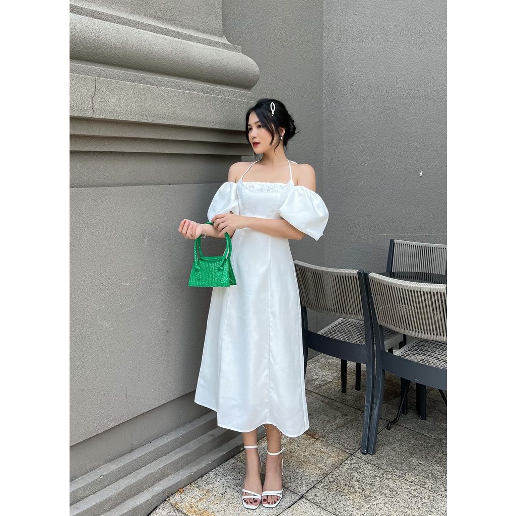 GOÛT DE JUN - Đầm nữ tay bồng cổ yếm dáng dài - Loli Dress