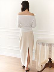 Gout De Jun Chân Váy Nữ Dáng Dài Cạp Cao Chât Linen KOFER Chân Váy Công Sở Thanh Lịch FGKA2607092