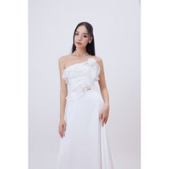 Áo Croptop Nữ Lệch Vai Phói Tua Rua Bánh Bèo - PAMIN TOP - GOÛT DE JUN