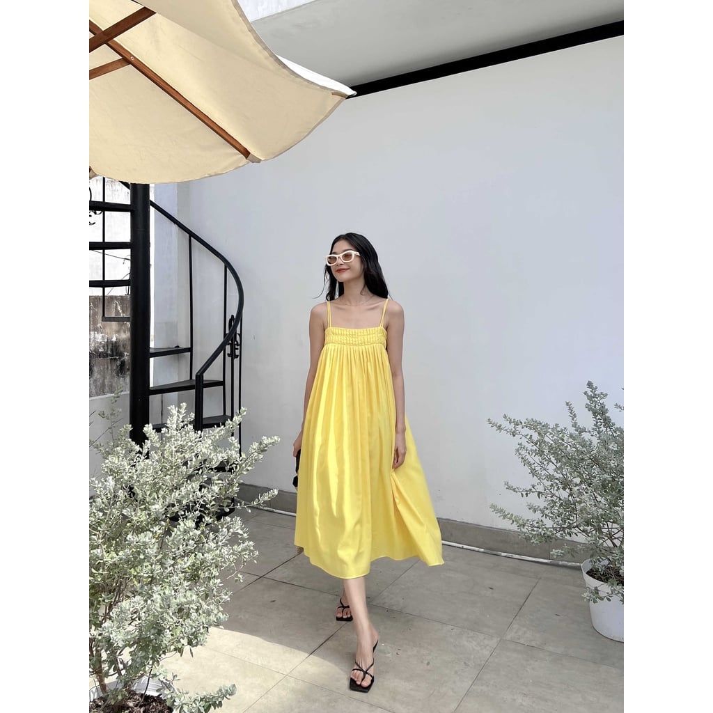 GOÛT DE JUN - Đầm hai dây may xếp li cách điệu - Sofie Dress