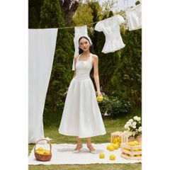 Đầm Nữ Cổ Yếm Hở Lưng Dáng Dài Mùa Hè Nữ Tính Form Xòe - LANIS DRESS - GOÛT DE JUN