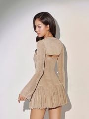 Đầm Nữ LIESAF DRESS Hai Dây Nhún Eo Form Bí Xếp Ly Quyến Rũ (Kèo Áo Khoác) Gout De Jun