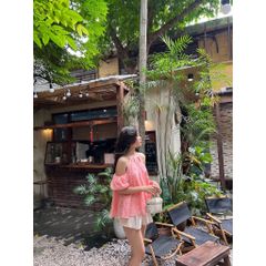 GOÛT DE JUN - Áo nữ kiểu cổ yếm tay bồng - BETIE TOP