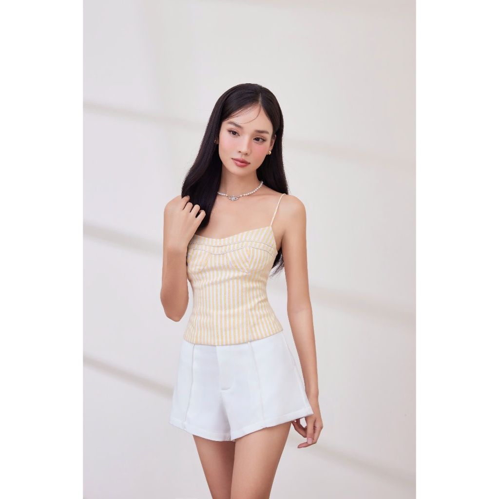Áo Kiểu Nữ Thiết Kế Hai Dây Viền Ren Basic Sexy  - HAMED TOP - GOÛT DE JUN