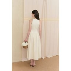 Đầm Nữ WIREAD DRESS Sát Nách Dáng Dài Phối Nút Bọc Thanh Lịch Đi Tiệc GOUT DE JUN