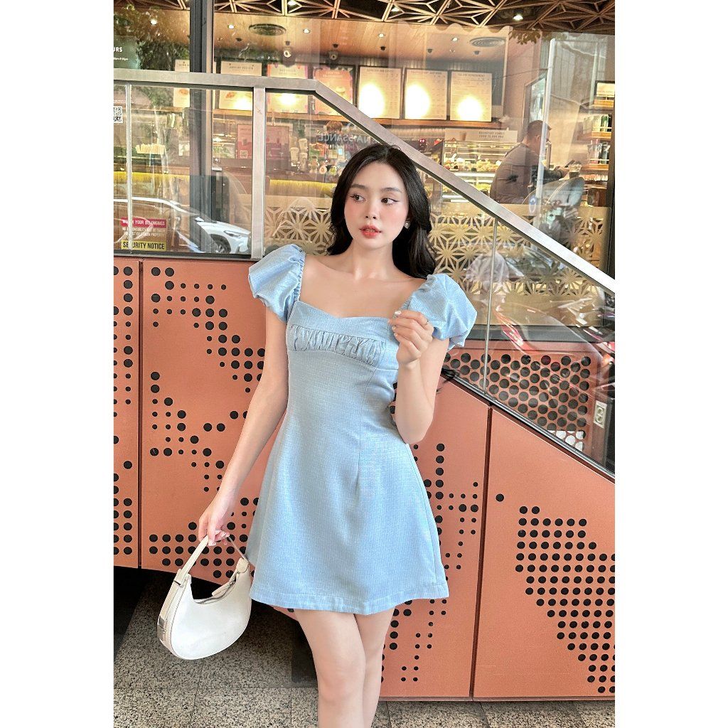 Đầm Nữ Tay Phồng Form Ngắn Mini Trẻ Trung - NANCY DRESS - GOÛT DE JUN
