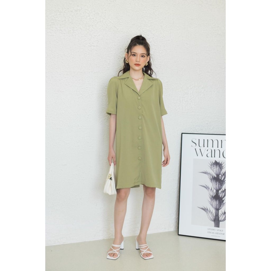 GOÛT DE JUN - Đầm Sơmi suông thắt dây - Tyno Dress