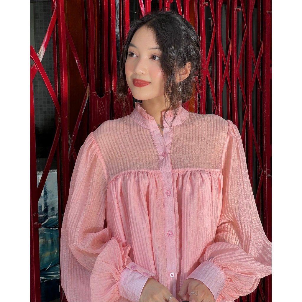 Áo Kiểu Tay Phồng Dài Babydoll Phong Cách Hàn Quốc - JISNA TOP -  GOÛT DE JUN