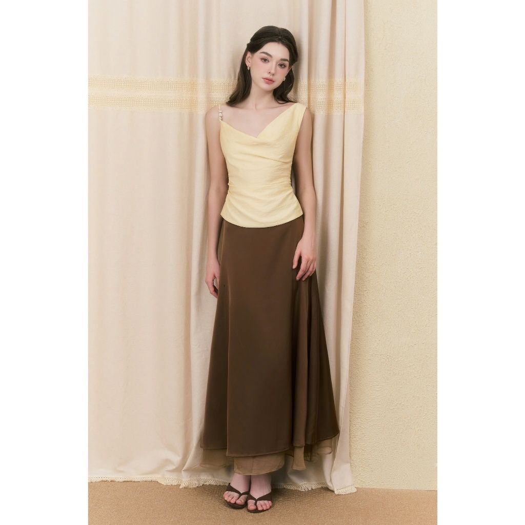 Chân Váy Nữ NAGEL SKIRT Form Dài 2 Tầng Thanh Lịch GOUT DE JUN