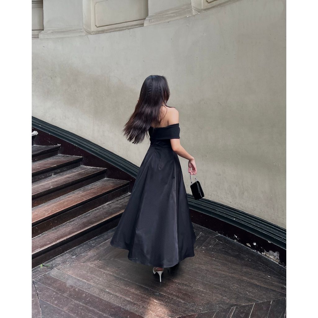 Đầm Nữ  Dự Tiệc Thiết Kế Trễ Vai Dáng Xòe Sang Trọng - RADIN DRESS - GOÛT DE JUN