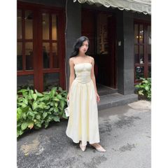 Đầm Nữ Hai Dây Dáng Dài Nhún Ngực Nữ Tính - JOSE DRESS - GOÛT DE JUN