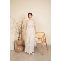 GOÛT DE JUN - Quần áo dài lụa phối thun (không kèm áo)  -  WAZA PANTS