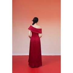 Áo Dài Nữ Lệch Vai Cách Điệu Tôn Dáng Sang Trọng (Không kèm quần) - XUÂN Ý - Goût De Jun